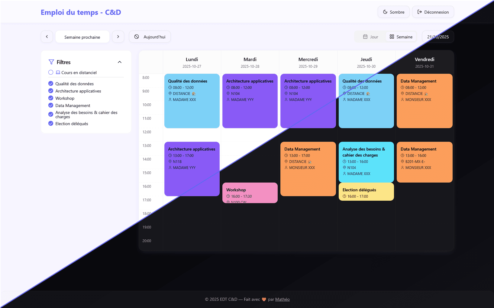 App d'Emploi du Temps Universitaire